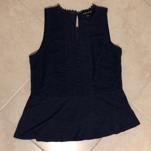 Navy blue knit top